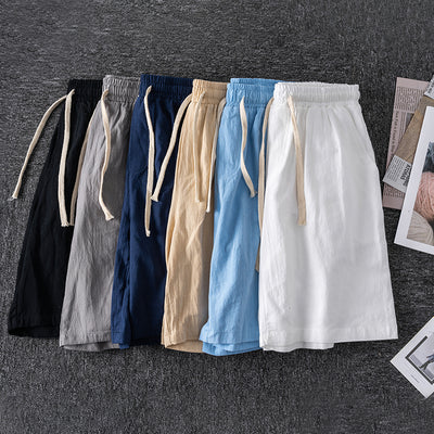 Shorts de Algodón para Hombre Cintura Elástica Verano - Image 13
