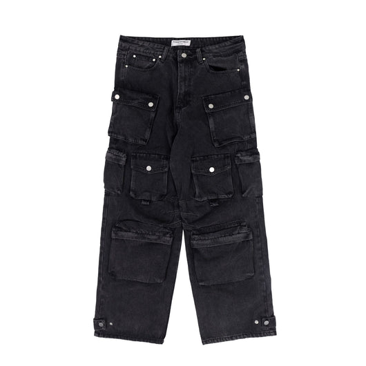 Pantalón Cargo Recto Oversized Multi-bolsillos para Hombre - Image 12