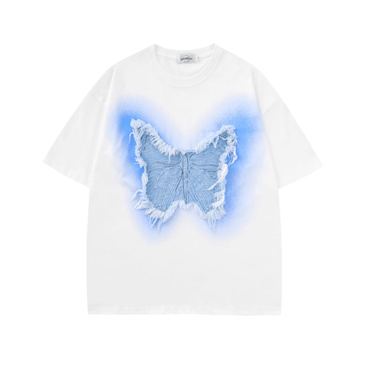 Camiseta Unisex American Street Raw con Estampado Mariposa - Image 33