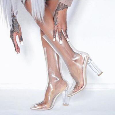 Botas Personalizadas de Caña Media con Tacón Cristal para Mujer - Image 19