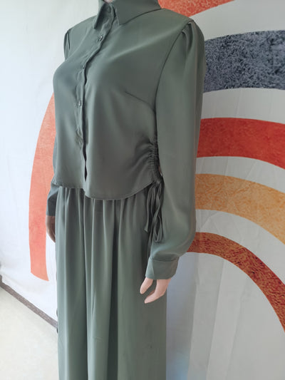 Vestido Camisa Árabe Elegante Manga Larga - Image 9