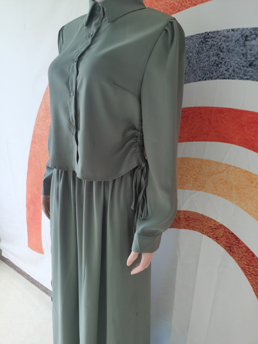 Vestido Camisa Árabe Elegante Manga Larga - Image 9