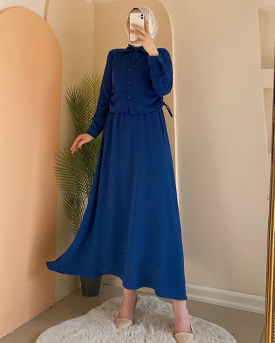 Vestido Camisa Árabe Elegante Manga Larga - Image 10