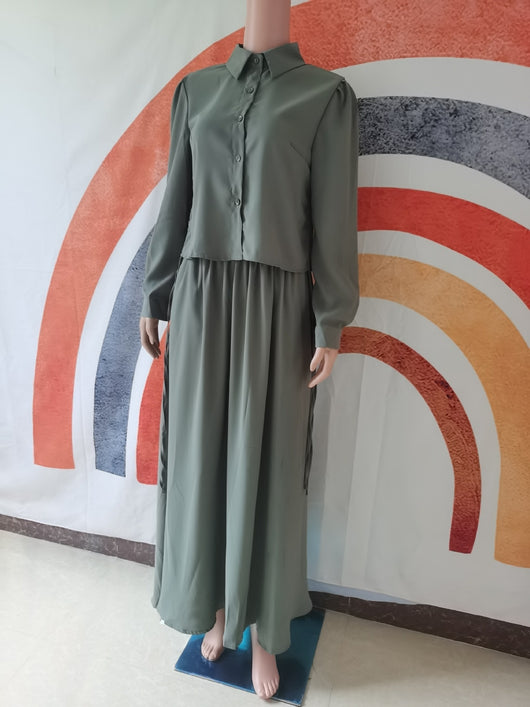 Vestido Camisa Árabe Elegante Manga Larga - Image 16