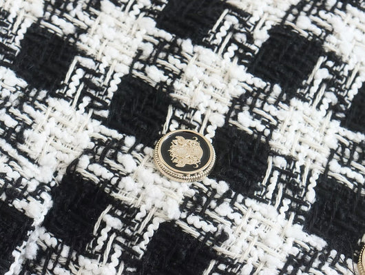 Abrigo Tipo Blazer Doble Botonadura Pata de Gallo para Mujer - Image 19