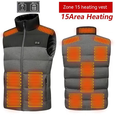 Chaleco Calefactable de Invierno con 15 Zonas y Control Dual - Image 17