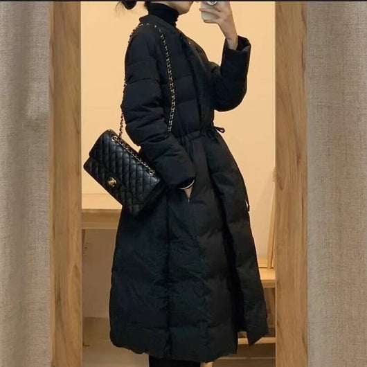 Abrigo Acolchado Estilo Coreano Negro - Parka Gruesa de Algodón - Image 8