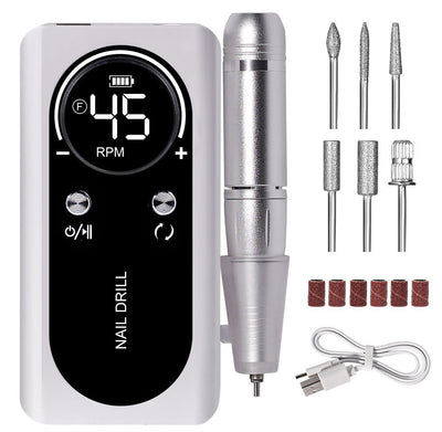 Máquina Pulidora de Uñas Eléctrica Recargable V2 - Kit Completo de Nail Art - Image 16