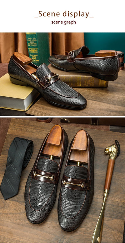 Cinturón de Cuero Genuino con Patrón Serpiente para Hombre - Image 7