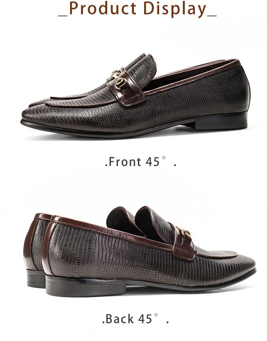 Cinturón de Cuero Genuino con Patrón Serpiente para Hombre - Image 10