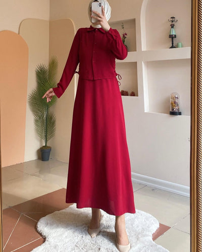 Vestido Camisa Árabe Elegante Manga Larga - Image 28
