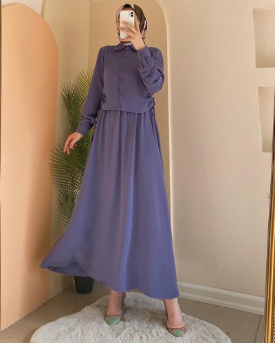 Vestido Camisa Árabe Elegante Manga Larga - Image 33