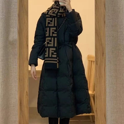 Abrigo Acolchado Estilo Coreano Negro - Parka Gruesa de Algodón - Image 17