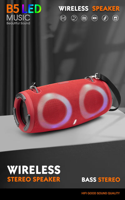 Parlante Portátil War Drum Bluetooth con Luces RGB - Resistente al Agua - Image 22