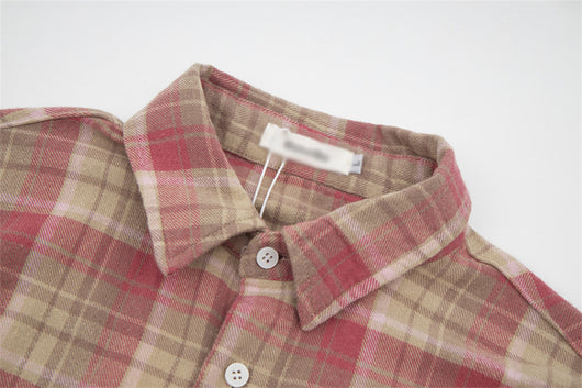 Camisa Cuadros Americana Retro para Hombre - Primavera y Otoño - Image 20