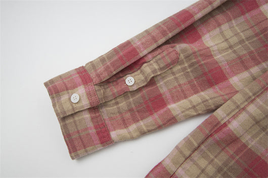 Camisa Cuadros Americana Retro para Hombre - Primavera y Otoño - Image 21