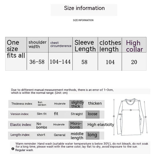 Vestido Suéter Largo de Cuello Alto para Otoño e Invierno - Image 26