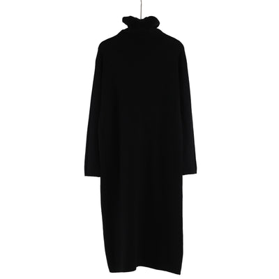 Vestido Suéter Largo de Cuello Alto para Otoño e Invierno - Image 30