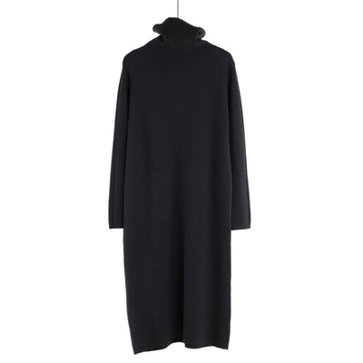 Vestido Suéter Largo de Cuello Alto para Otoño e Invierno - Image 37
