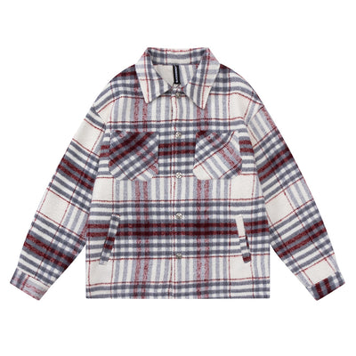 Chaqueta Acolchada de Cuadros para Hombre - Otoño e Invierno - Image 26