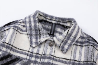 Chaqueta Acolchada de Cuadros para Hombre - Otoño e Invierno - Image 27