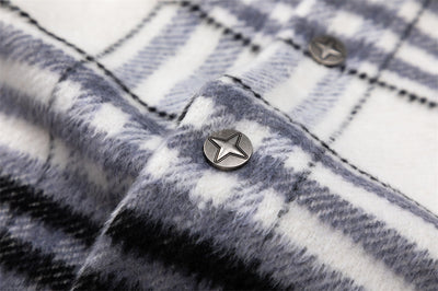Chaqueta Acolchada de Cuadros para Hombre - Otoño e Invierno - Image 30