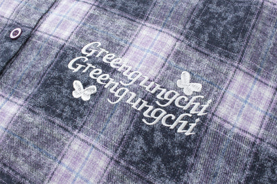 Camisa Cuadriculada Bordada de Manga Larga para Hombre Primavera Otoño - Image 26