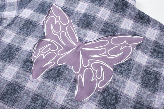 Camisa Cuadriculada Bordada de Manga Larga para Hombre Primavera Otoño - Image 35