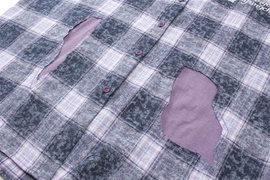 Camisa Cuadriculada Bordada de Manga Larga para Hombre Primavera Otoño - Image 37