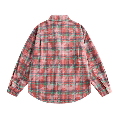 Camisa de Cuadros Estilo Cubano Manga Larga para Hombre - Image 36