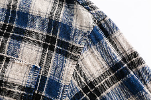 Camisa de Cuadros para Hombre con Costuras de Contraste - Image 54