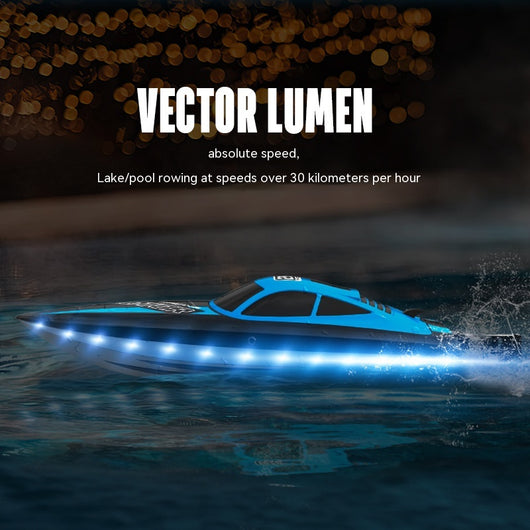 Barco de Control Remoto con Luces LED - Lancha Rápida Eléctrica de Alta Velocidad - Image 12