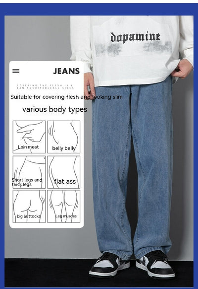 Pantalones Vaqueros Rectos Estilo Hong Kong con Efecto Adelgazante para Hombre - Image 31