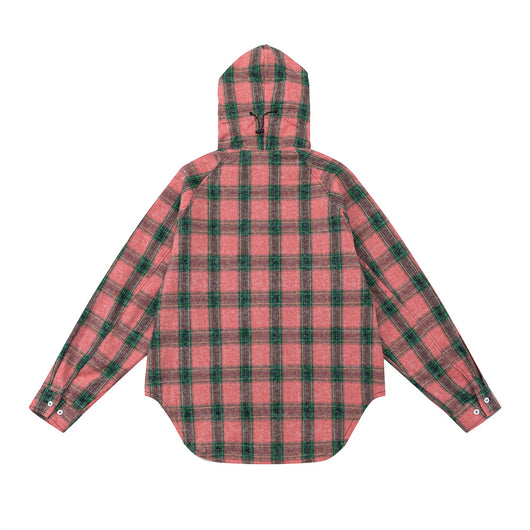Camisa Abrigo Cuadrillé con Capucha - Estilo Europeo y Americano - Image 22