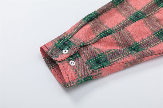 Camisa Abrigo Cuadrillé con Capucha - Estilo Europeo y Americano - Image 23