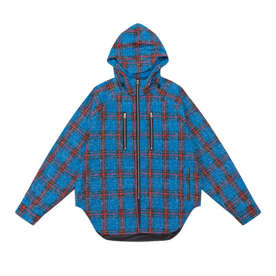 Camisa Abrigo Cuadrillé con Capucha - Estilo Europeo y Americano - Image 30