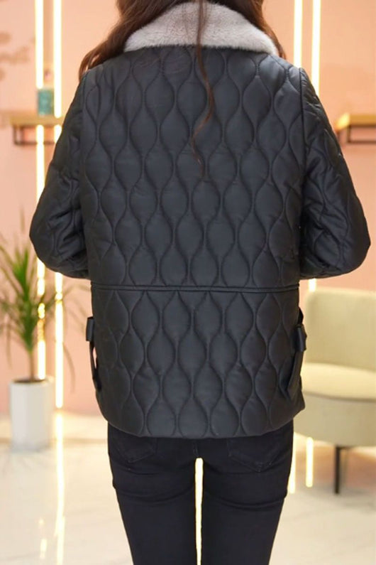 Chaqueta de Cuero Acolchada Corta para Mujer - Diseño Premium sin Desprendimiento - Image 10