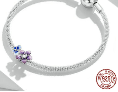 Pulsera de Cuentas de Plata Esterlina S925 Bañada en Oro Blanco - Image 11