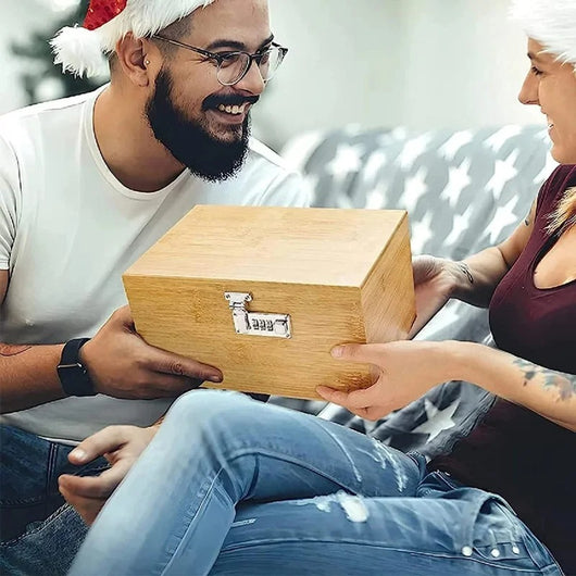 Caja de Seguridad Bambú con Candado Combinado Grande - Image 8