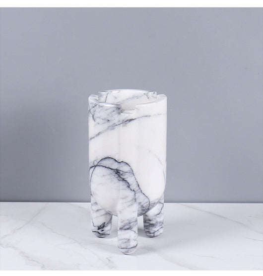 Jarrón Decorativo Hidropónico de Mármol con Planta Verde - Image 15