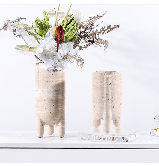 Jarrón Decorativo Hidropónico de Mármol con Planta Verde - Image 26