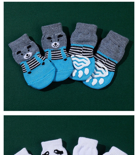 Pack 4 Calcetines Antideslizantes con Diseño Teddy Corgi Gato - Image 15