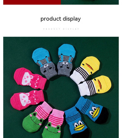 Pack 4 Calcetines Antideslizantes con Diseño Teddy Corgi Gato - Image 17