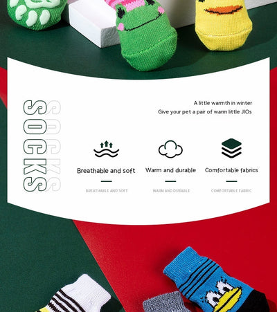 Pack 4 Calcetines Antideslizantes con Diseño Teddy Corgi Gato - Image 21