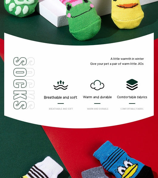 Pack 4 Calcetines Antideslizantes con Diseño Teddy Corgi Gato - Image 21