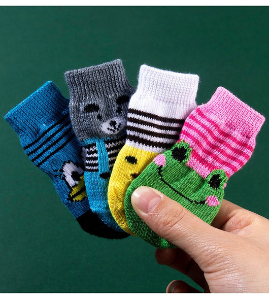 Pack 4 Calcetines Antideslizantes con Diseño Teddy Corgi Gato - Image 24