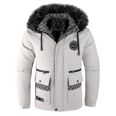 Chaqueta de Invierno para Hombre con Cuello de Pelo - Image 11