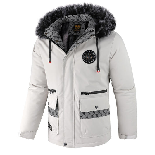 Chaqueta de Invierno para Hombre con Cuello de Pelo - Image 12