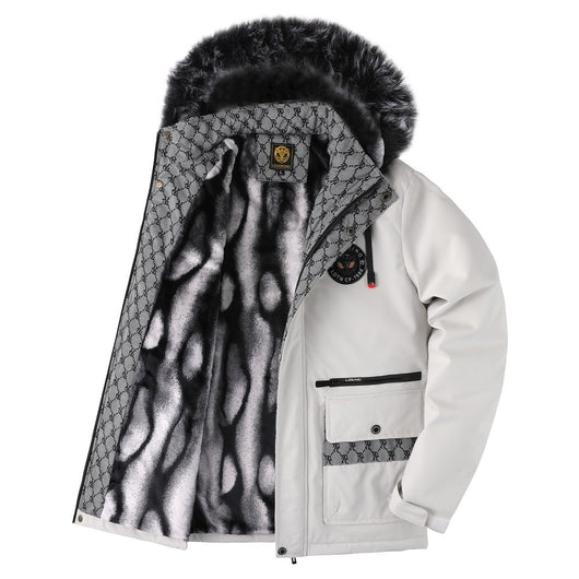 Chaqueta de Invierno para Hombre con Cuello de Pelo - Image 15