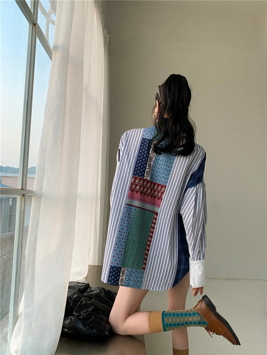 Vestido Camisero Denim con Parches Estilo Coreano Holgado para Mujer - Image 18